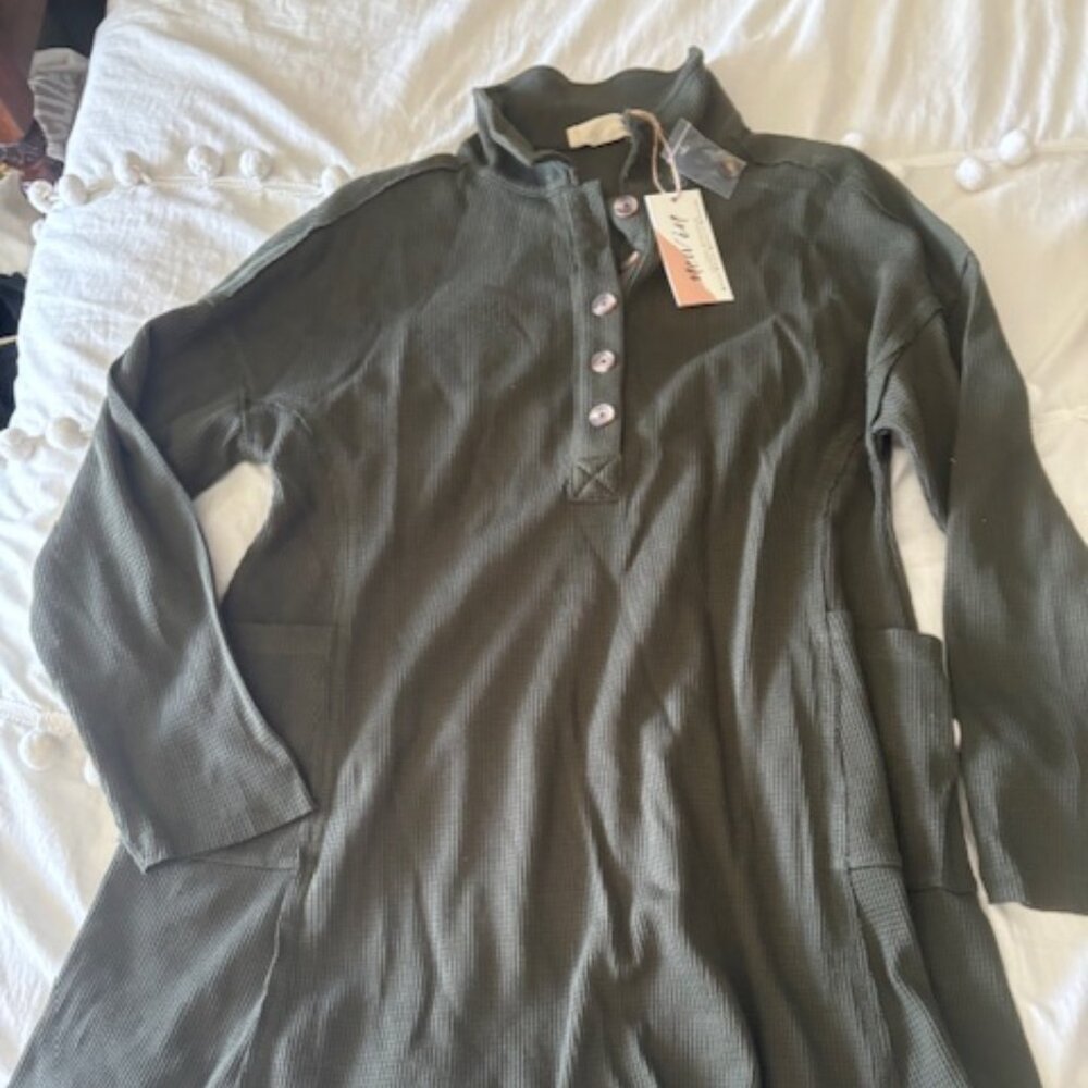 Very J Olive Dress Mini Size Medium